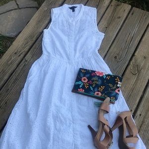JCREW Size 4 White Eyelet Dress